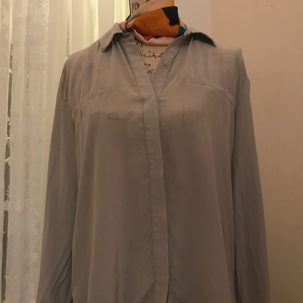 Silk button down shirt